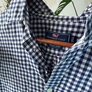 Vineyard Vines Men's Blue Checkered Shirt